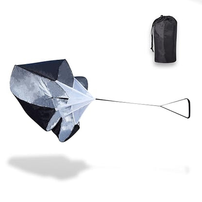 Running Parachute - 56" Resistance Parachute for Running Speed, Acceleration, and Fitness Training - Workout at Home, Gym, or Track for Men, Women, and Kids - Complete with Carrying Bag