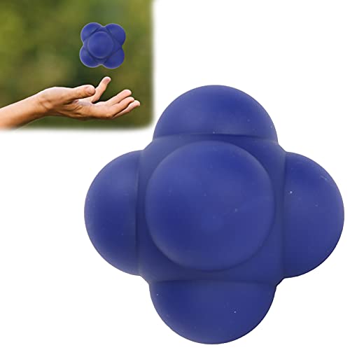 Reflex Training Ball, Massage Roller Ball Eye Coordination Speed Body Rolling with Six Hemispheres for Enhancing Your Hand‑Eye Coordination(Cobalt Blue)