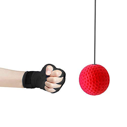 Boxing Reflex Ball with Headband, Softer Than Tennis Ball, Perfect for Reaction, Agility, Punching Speed, Fight Skill and Hand Eye Coordination Training