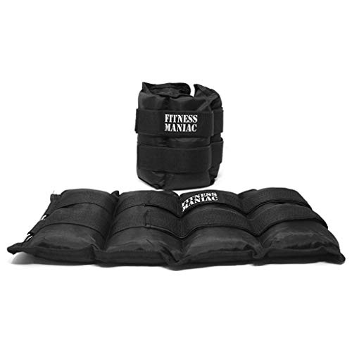 Ankle Weights with Double Straps, Leg Weight for Walking Jogging Gym Exercise Aerobics 16 lbs (two 8-lbs)