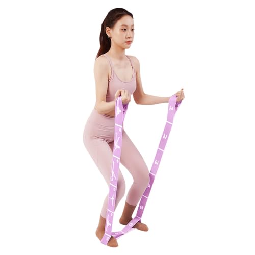 Yoga Strap with 10/12 Loops - Multi-Functional Stretch Band for Pilates, Dance, Gymnastics, Physical Therapy, Flexibility & Resistance Training, Ballet, Latin Workouts