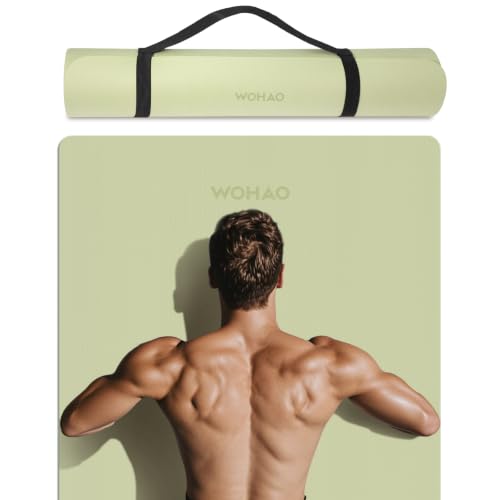 Extra Wide & Thick 8mm Yoga Mat, 72"x31.5" - color: Grass Green