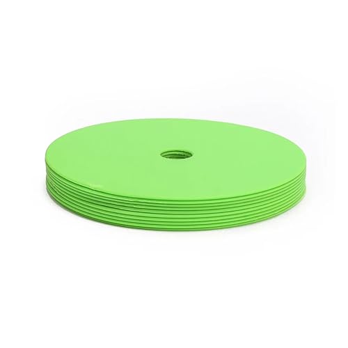 20 pcs Football Basketball Training with Holes Sports Speed Agility Markers for Soccer - color: Green