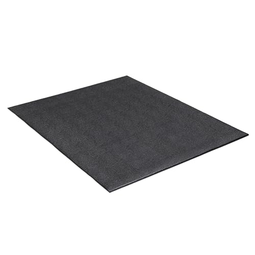 Cap Exercise Equipment Mat for Treadmill, Fitness Equipment Mat, Home Gym Floor Protection, Black, Pebble Design | Multiple Sizes