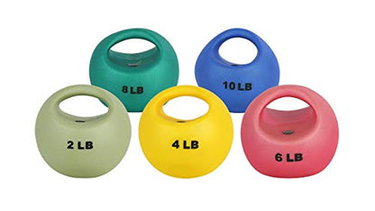 CanDo 10-3295 One Handle Medicine Ball, 5-piece Set - size: Set (5 Pieces)