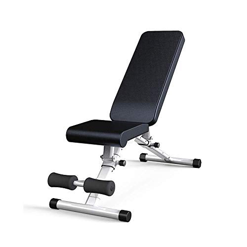 Adjustable/Foldable Utility Bench for Home Gym, Weightlifting and Strength Training - Bonus Workout Poster with Total Body Exercises