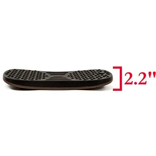 Seville Classics airLIFT Premium Anti Fatigue Wooden Balance Wobble Board Mat w/Massage Points, for Office Standing Desk, Home, Exercise, Therapy, Sports Training, Black, 20"W x 14"D - size: 20"