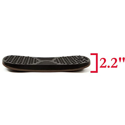Seville Classics airLIFT Premium Anti Fatigue Wooden Balance Wobble Board Mat w/Massage Points, for Office Standing Desk, Home, Exercise, Therapy, Sports Training, Black, 20"W x 14"D - size: 20"