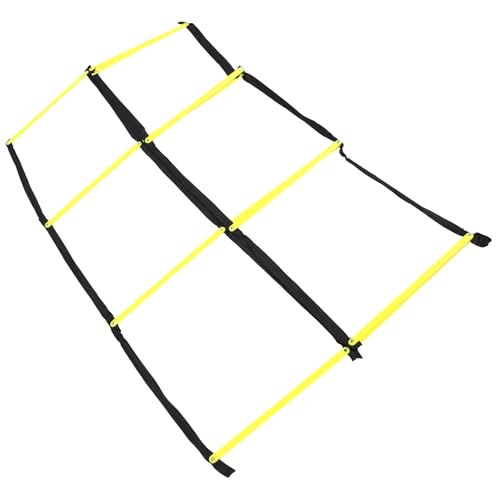 Agility Ladder for Football and Soccer Training, Portable Nine-Square Rope Ladder, Foldable Speed and Footwork Workout Equipment for Agility and Endurance Training