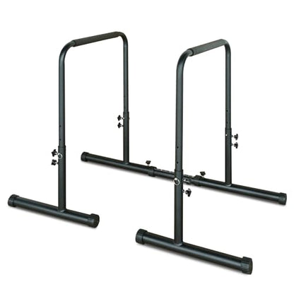 Dip Station Functional Adjustable Heavy Duty Dip Stands Fitness Workout Dip bar Station Stabilizer Parallette Push Up Stand Multi-Function Fitness Training Equipment