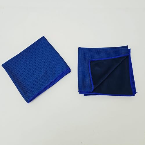 Premium Quality Microfiber Cooling Towel Set, Royal Blue, 2-Pack, 30" x 12" inches, Best for Workout, Sports, Yoga, Cycling, Gym, Walking and Other Outdoor Work.