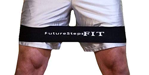FUTURESTEPS Fabric Resistance Band - Exercise Band -Workout Band - Booty Hips Legs Band - Squat or Glute Workout - One Piece - Non Rolling Design - Heavy Duty for Women and Mens