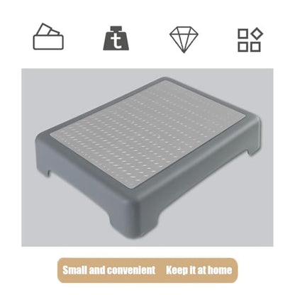 Shower Step Stool Safety Elderly Stepping Stool for Bed - color: Gray