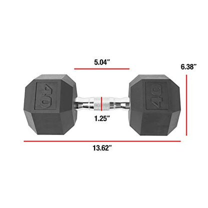 CAP Barbell Coated Dumbbell Weight, Single, Various Sizes - size: 40 Pound