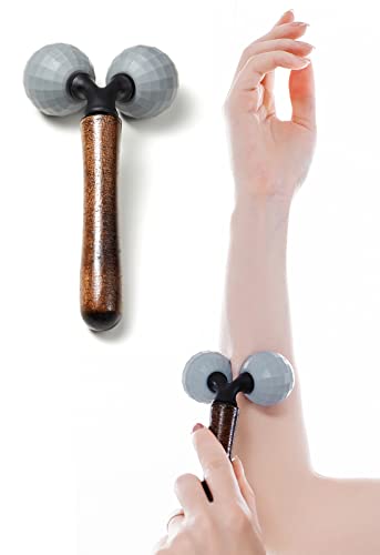 Relax Massage Roller - Body Massage Tools Myofascial Trigger Points Reduce Muscle Soreness Tightness Leg Cramps for Circulation, Stress, Arthritis and Hand Pain Relief & Recovery (Grey)