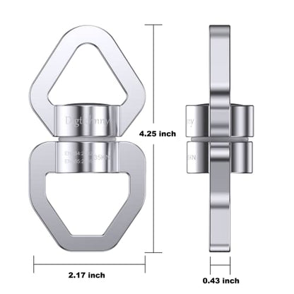 Swing Spinner, 35KN Safety Rotational Device, Aerial Dance Children's Swing, Hanging Hammock (Full Silver) - style: Silver-1 Pack