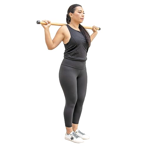 Bamboo Stick for Yoga & Sport Fitness, for use with Stretching, Breathing & Posture Exercises