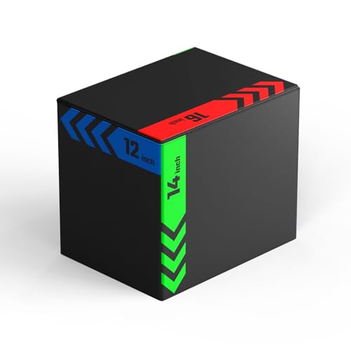 HANDBODE 3-in-1 Plyometric Box, Jump Training Equipment - style: 13 lb (12 x 14 x 16 inch)