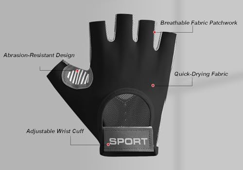 Women Workout Gloves Protection Dumbbell Glove Lightweight Breathable Glove - color: Black, size: Small