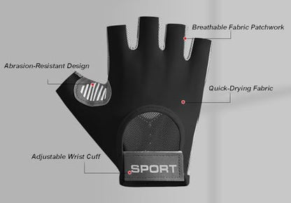 Women Workout Gloves Protection Dumbbell Glove Lightweight Breathable Glove - color: Black, size: Small