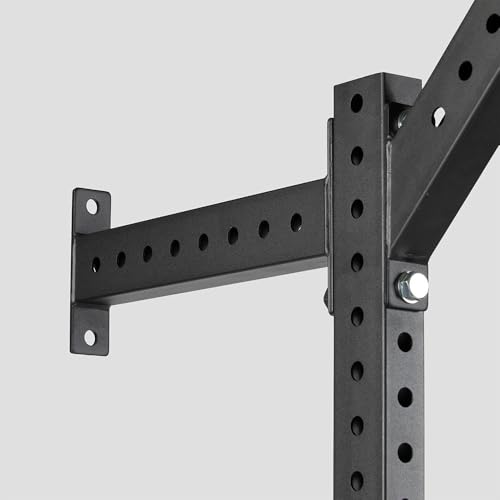 Titan Fitness T-3 Series Space Saving Power Rack, 91" Height x 12" Depth, Bottom Side Braces Included, Compact Wall Mounted Power Rack, 2x3 11-Gauge Steel Uprights, Includes J-Hooks & Pull-Up Bar