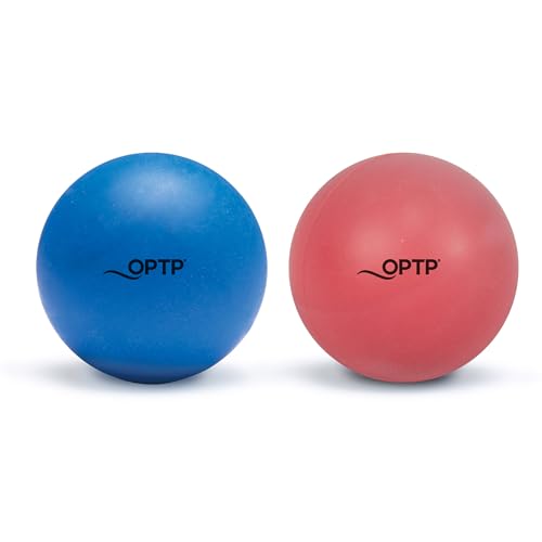 OPTP Massage Ball Set – Moderate and Firm Density Therapy Ball Set – Deep Tissue Massage Balls for Plantar Fasciitis, Sore Muscle Relief — Super Pinky Ball and Super Firm Ball - size: 2 Count (Pack of 1)
