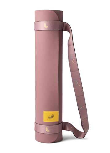Lolë Pose Yoga Mat for Women with Strap Carrier | Non-Slip 5mm Thick Exercise Mat | Ideal for Hot Yoga & Pilates | PVC-Free & Sweat-Resistant - color: Desert Rose K768