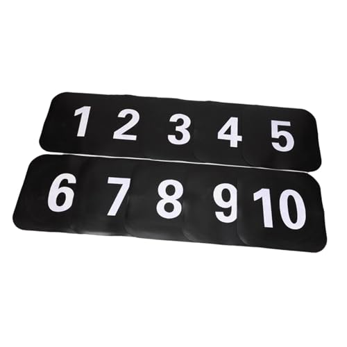 10x Markers Flat Cones Square Sit Spots, Multipurpose Floor Agility Dots for Soccer, Field Court Markers for Speed Drills - color: black