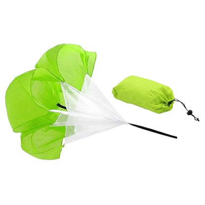 Running Speed Training: 56" Parachute with Adjustable Strap, Speed Chute Resistance Parachute for Speed and Acceleration Training Fitness Explosive Power Training, Free Carry Bag - color: Green