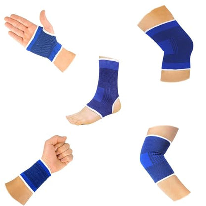 10-Piece Compression Support Brace Set for Knee, Elbow, Wrist Palm & Ankle