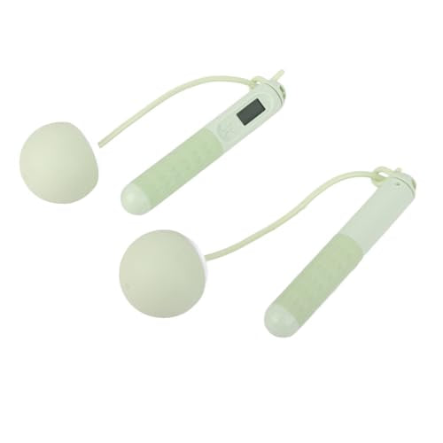 Weighted Rope, Portable Skipping Rope with Counter for Women, Indoor Outdoor Fitness Exercise, Full Body Aerobic Workout, Fat Burning Shaping - color: Green