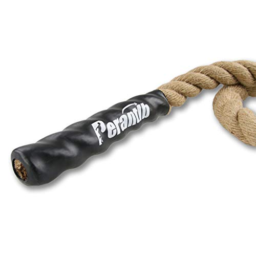 Outdoor Climbing Rope for Fitness and Strength Training, Workout Gym Climbing Rope, 1.5'' in Diameter, Length Available: 8,10, 15, 20, 25, 30,40, 50 Feet… - size: 20 ft, style: With Hook