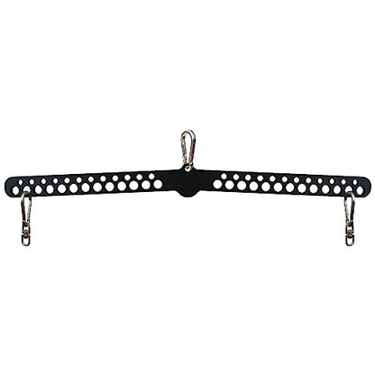 Multi-Grip LAT Pull Down Bar for Home Gym Fitness, Spreader Plate LAT Pulldown Attachments for Pulley System Cable Machine, Double to Single Cable Attachment Exercise Handle - color: Multi Hole Bar 3