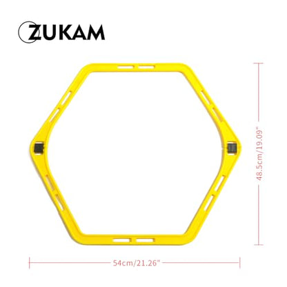 Hex Agility Rings for Speed Training & Agility Footwork Training Speed Hurdles Ladder - size: 6 RING
