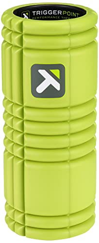 TriggerPoint Grid 1.0 Foam Roller - 13" Multi-Density Massage Roller for Deep Tissue & Muscle Recovery - Relieves Tight, Sore Muscles & Kinks, Improves Mobility & Circulation - Targets Key Body Parts - color: Lime