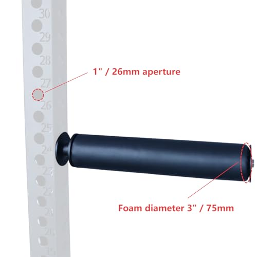 Single Leg Squat Roller/Nordic Hamstring Curl for Squat Rack Power Rack Attachments, Bulgarian Split Squat for Workout Esquipment Home Gym Accessories