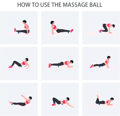 Hard Lacrosse Ball Massage Ball Therapy. Firm Trigger Point Massager Tool for Deep Tissue Yoga Physiotherapy Myofascial Release Muscle Relax Plantar Fasciitis Pain Relief (2 Pack) (Blue) - color: Blue