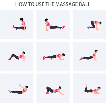 Hard Lacrosse Ball Massage Ball Therapy. Firm Trigger Point Massager Tool for Deep Tissue Yoga Physiotherapy Myofascial Release Muscle Relax Plantar Fasciitis Pain Relief (2 Pack) (Blue) - color: Blue