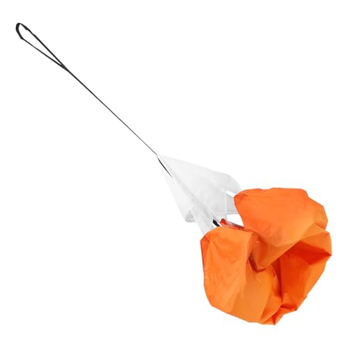 Abaodam Resistance Running Parachute Speed Training Equipment with Adjustable Belt for Sprint Strength and Agility Development, Orange Silver-Coated Canopy, Professional Running Gear