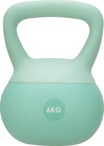 4kg Soft Kettlebell for Women, Non-Slip PVC Coated Home Fitness Weight for Pilates, Strength Training & Full-Body Workouts (Pink) - color: Menthe, size: 6 kg