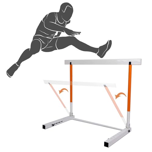 High School Gym Practice Hurdles Foldable, Track and Field Hurdles Training Equipment Adjustable, Space Saving Kids Adults Speed Agility Hurdles
