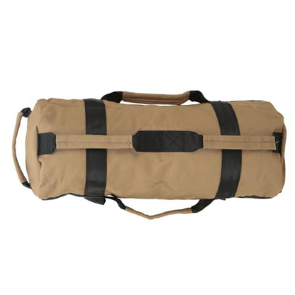 Multi-Purpose Fitness Sandbag with Filler Bags and 6 Handles, Oxford Fabric Training Weight Bag, for Indoor Gym - color: Khaki