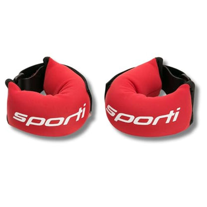 Sporti Fitness Wrist Weights - Water Weights for Aqua Belt Pool Exercise, Comfortable Fit - color: Wrist Weight - Red - 1lb