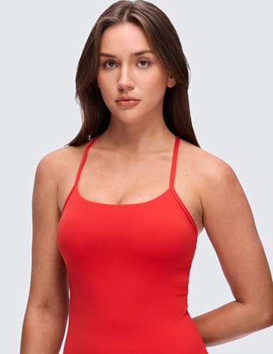 CRZ YOGA Butterluxe Y Back Tank Tops - color: Deep Red, size: X-Large
