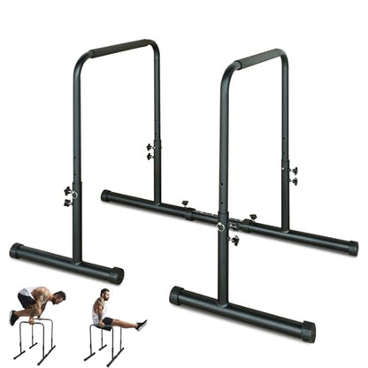 Power Tower Dip Station Pull Up Bar Stand Adjustable Height Heavy Duty Multi-Function Fitness Training Equipment