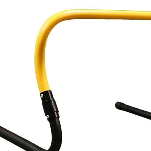 Agility Training Hurdle Jumping Bar Lightweight Speed Hurdle Adjustable for Games Coaching Workout Multi Sports Fitness, Yellow Black