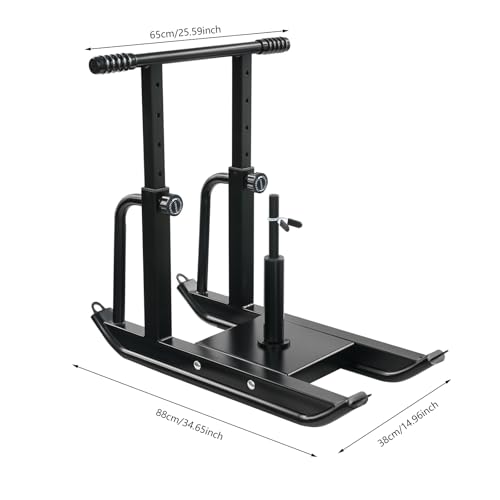Weight Sled Push Pull, Heavy-Duty Fitness Sledge with Adjustable Shoulder Straps for Training- Running Speed, Agility, Soccer, Football, Strength, Suitable for 1" and 2" Weight Plates