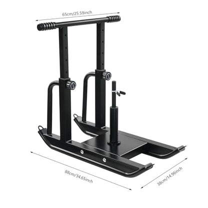 Weight Sled for Push-Pull Training, Fitness Workout Sled for Strength and Speed, Compatible with 1" & 2" Weight Plates, Adjustable Height, Heavy-Duty Prowler Sled, Black