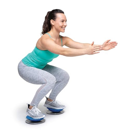 OPTP Dynamic Duo Balance & Stability Trainers (Pair) – Balance Trainer Set for Core Strength, Foot and Ankle Strengthening Equipment, Injury Recovery, Physical Therapy and Rehab Exercise - Includes Slip-Resistant Base