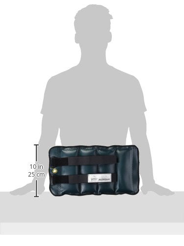 Sammons Preston Cuff Weight, 12.5 lb, Dark Green, 2 Velcro Strap & D-Ring Closure, Grommet for Easy Hanging, Lead Free Steel Ankle & Wrist Weights, For Strength Building & Rehab, Sold Individually - style: 12.5 lbs.
